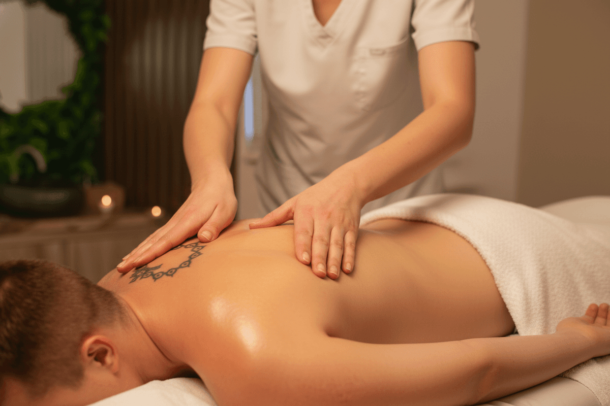 Therapeutic massage demonstration